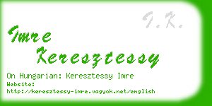 imre keresztessy business card